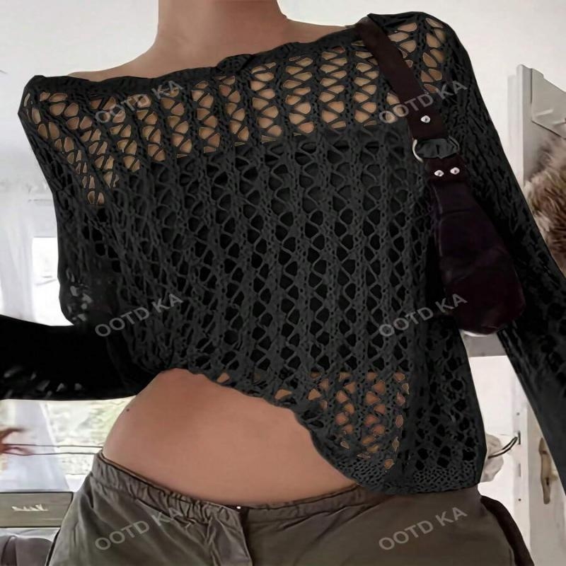 Женско плажно облекло за защита от слънцето, свободен силует, дантелени отвори; плат: полиестер; състав: полипропилен