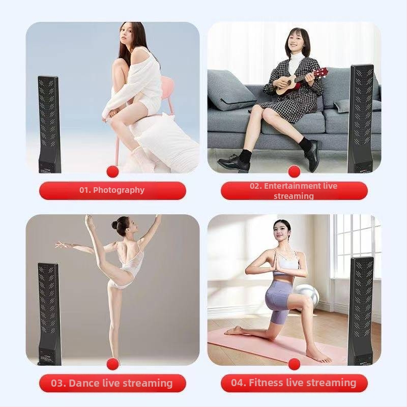 Stojan osvetlenia pre živé vysielanie s trojitým farebným teplotným rozsahom – výkon 10–50W, 220V, ručné ovládanie