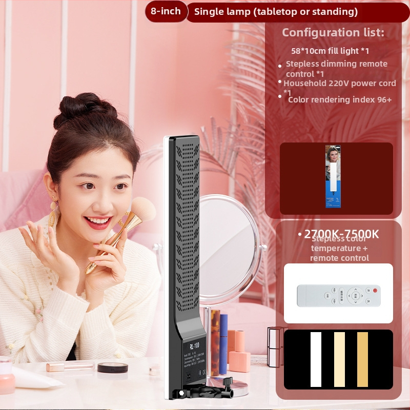 Stojan osvetlenia pre živé vysielanie s trojitým farebným teplotným rozsahom – výkon 10–50W, 220V, ručné ovládanie