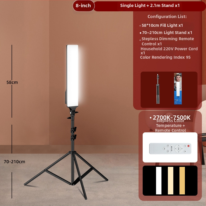 Stojan osvetlenia pre živé vysielanie s trojitým farebným teplotným rozsahom – výkon 10–50W, 220V, ručné ovládanie