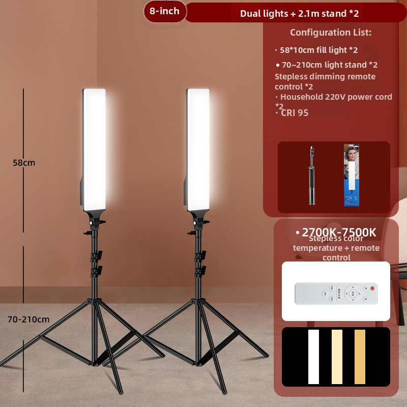 Stojan osvetlenia pre živé vysielanie s trojitým farebným teplotným rozsahom – výkon 10–50W, 220V, ručné ovládanie