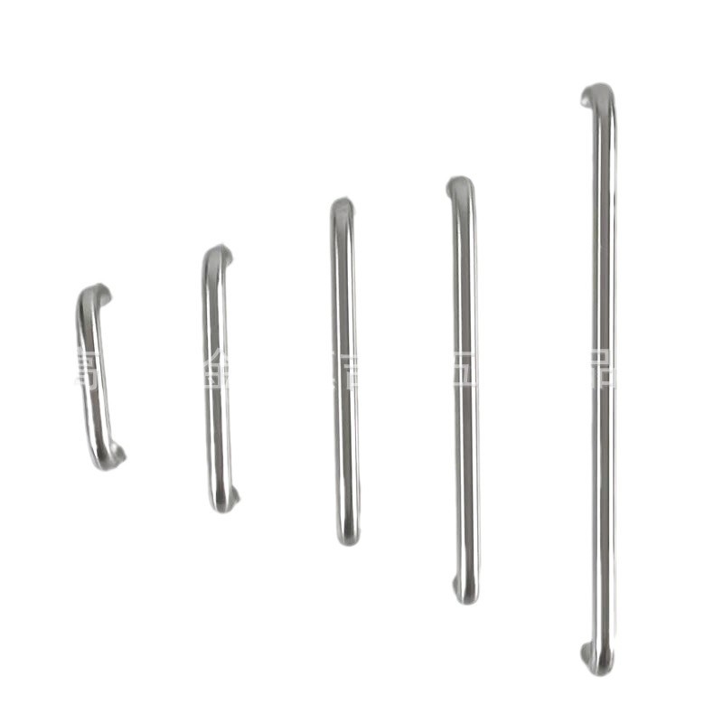 U-alakú rozsdamentes acél szekrényfogantyú, polírozott, modern minimálista stílusban; modell JH01u