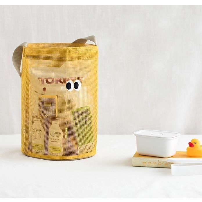 Geantă cilindrică din nylon cu plasă pentru călătorii – impermeabilă, stil Ins, organizator multifuncțional pentru makeup și articole de igienă