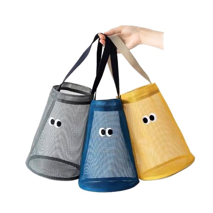 Geantă cilindrică din nylon cu plasă pentru călătorii – impermeabilă, stil Ins, organizator multifuncțional pentru makeup și articole de igienă