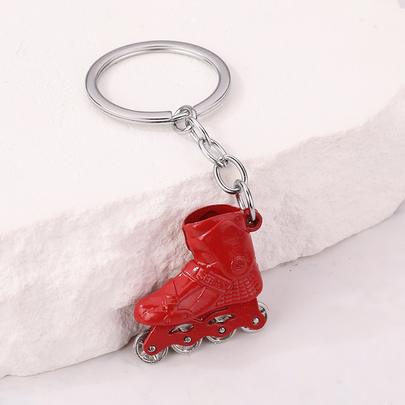 Μπρελόκ με σχέδιο 3D ρόλερ σκέι, από ψευδάργυρο, μοντέρνο μινιμαλιστικό στυλ