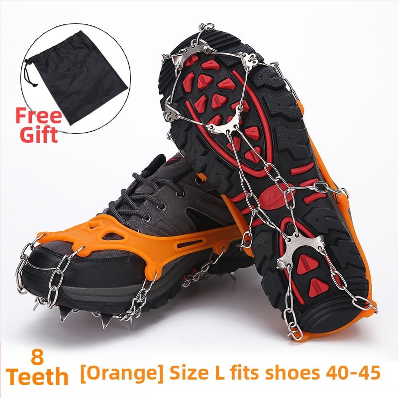 Κράμπον για υπαίθριες πεζοπορίες και ορειβασία, ανοξείδωτος χάλυβας, 8/13/18 δόντια, αντιολισθητική πρόσφυση, ενισχύει τη σταθερότητα