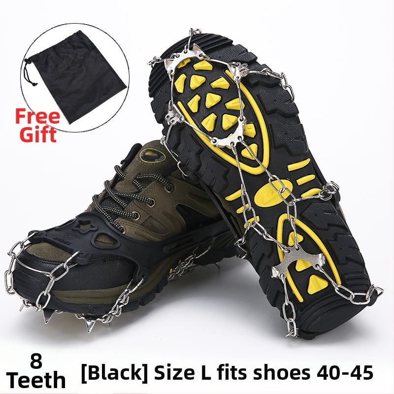 Κράμπον για υπαίθριες πεζοπορίες και ορειβασία, ανοξείδωτος χάλυβας, 8/13/18 δόντια, αντιολισθητική πρόσφυση, ενισχύει τη σταθερότητα