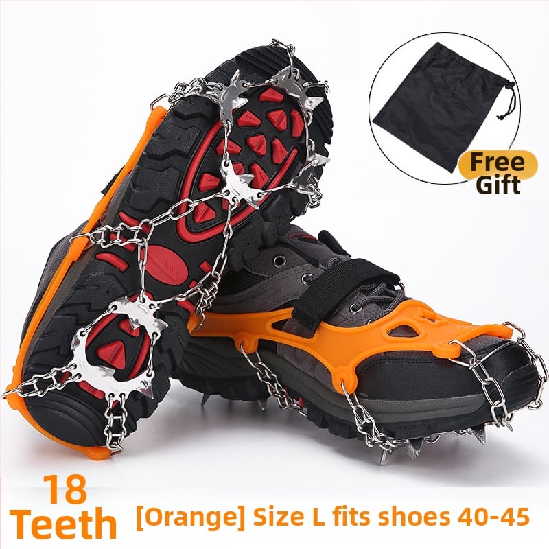 Κράμπον για υπαίθριες πεζοπορίες και ορειβασία, ανοξείδωτος χάλυβας, 8/13/18 δόντια, αντιολισθητική πρόσφυση, ενισχύει τη σταθερότητα