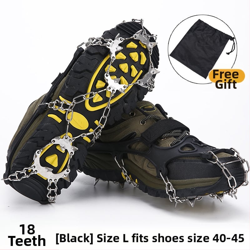 Κράμπον για υπαίθριες πεζοπορίες και ορειβασία, ανοξείδωτος χάλυβας, 8/13/18 δόντια, αντιολισθητική πρόσφυση, ενισχύει τη σταθερότητα