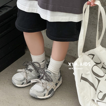 Gyerekeknek szóló sportcipő, könnyű, felsőrész mikrofibra + háló, Velcro zárás, gumi talp