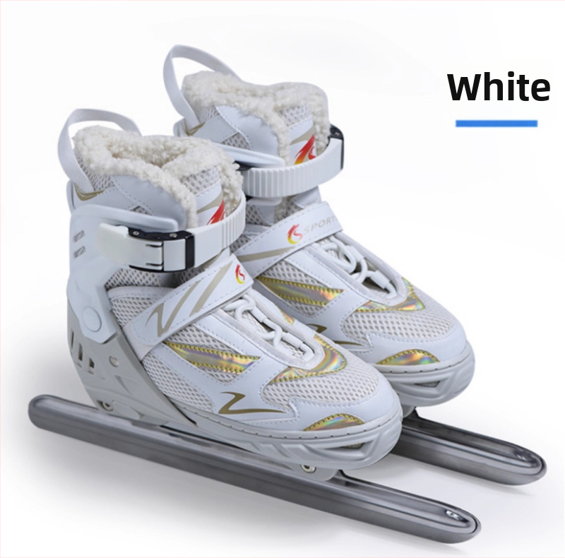 Rýchlostné korčule s nastaviteľnou oceľovou oporou – vrchná časť z siete, podrážka PVC, čepele z karbónovej ocele