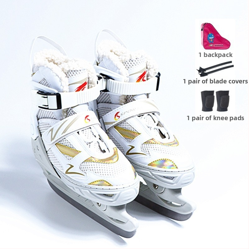 Rýchlostné korčule s nastaviteľnou oceľovou oporou – vrchná časť z siete, podrážka PVC, čepele z karbónovej ocele