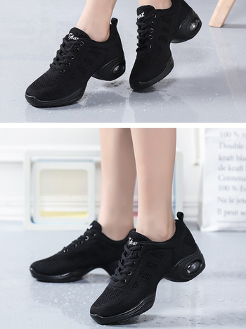 Plesne cipele s protukliznom potplatom, ženski model, lake, gornji dio od mrežaste tkanine