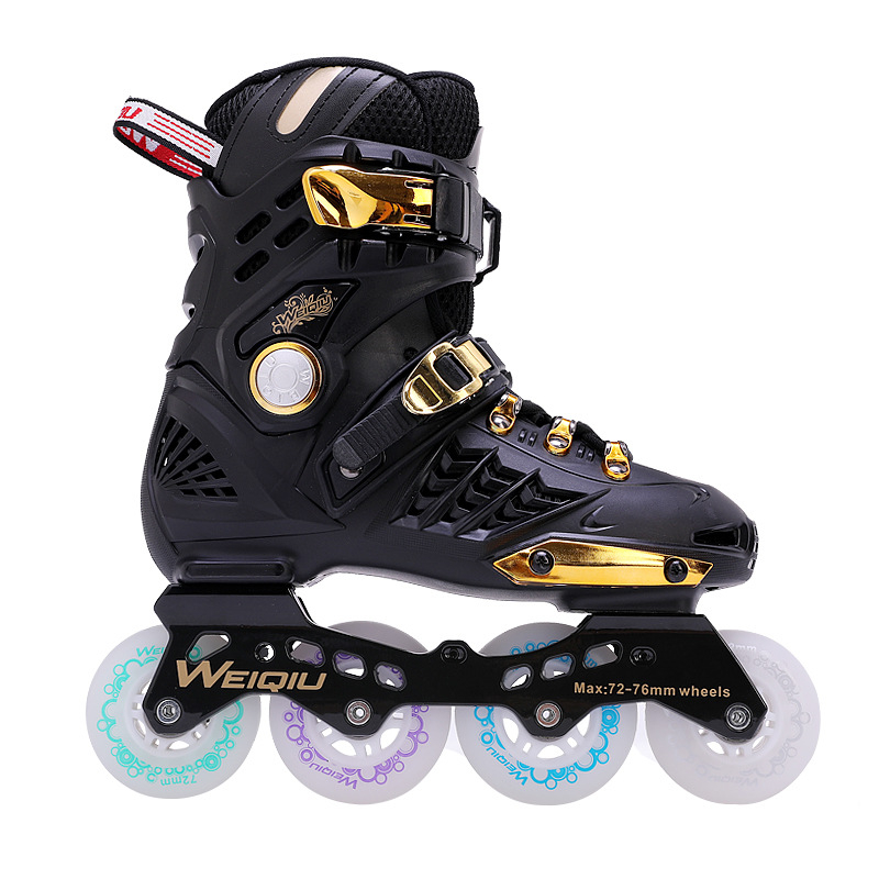 Felnőtt inline görkorcsolya – uniszex, egy sor PU kerekek, felső rész PP, ötvözet talp