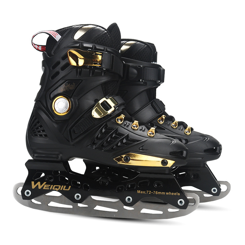 Felnőtt inline görkorcsolya – uniszex, egy sor PU kerekek, felső rész PP, ötvözet talp