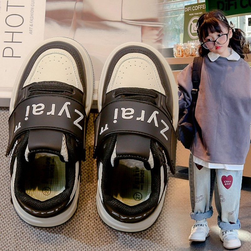 Légáteresztő műbőr sportcipő lányoknak, TPR talppal, 1–12 éveseknek