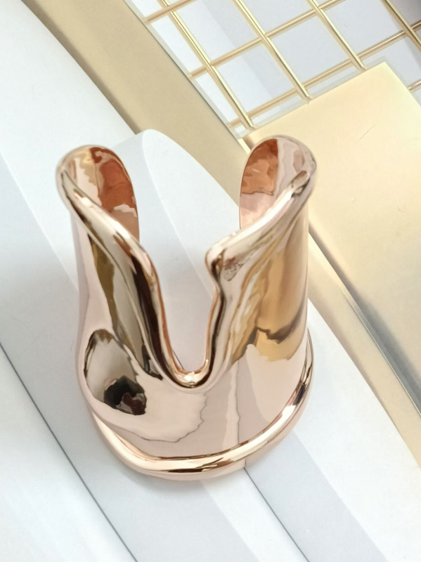 Brățară din argint, unisex, minimalistă, geometrică, placare electroplată