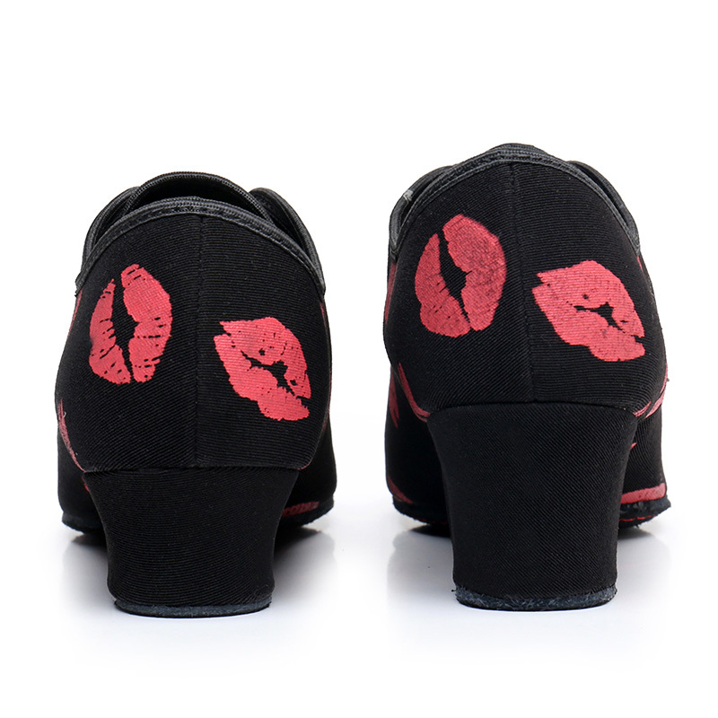 Γυναικείες χορευτικές παπούτσια για μπαλέτο, μοντέρνο και λατινικούς χορούς — καμβά επάνω, δερμάτινη σόλα, ενήλικες