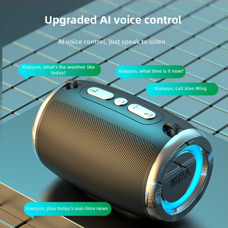 AI bezdrôtový Bluetooth reproduktor, prenosný mini zvukový systém s USB/TF kartou, 100 Hz–20 kHz, SNR ≥70 dB, IPX7 vodotesný