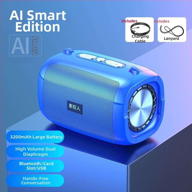 AI bezdrôtový Bluetooth reproduktor, prenosný mini zvukový systém s USB/TF kartou, 100 Hz–20 kHz, SNR ≥70 dB, IPX7 vodotesný