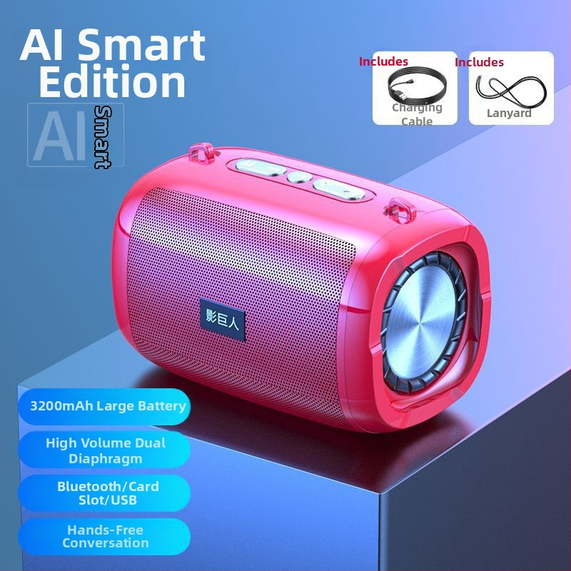 AI bezdrôtový Bluetooth reproduktor, prenosný mini zvukový systém s USB/TF kartou, 100 Hz–20 kHz, SNR ≥70 dB, IPX7 vodotesný