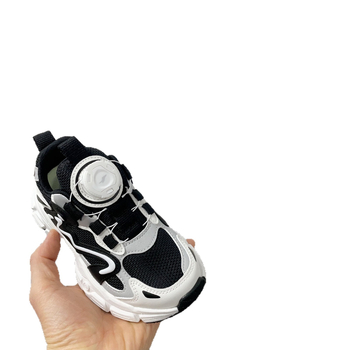 Gyermekeknek szóló cipő: felső mikroszálas, gumírozott talp, Color Block minta, forgó gombos zárás, 4–16 éveseknek