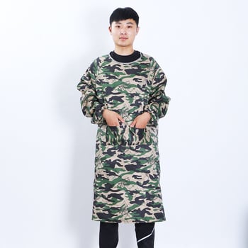 Ποδιά με μανίκια, καμουφλάζ, πολυεστέρας, αδιάβροχη και ανθεκτική σε λεκέδες