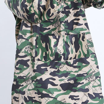 Ποδιά με μανίκια, καμουφλάζ, πολυεστέρας, αδιάβροχη και ανθεκτική σε λεκέδες