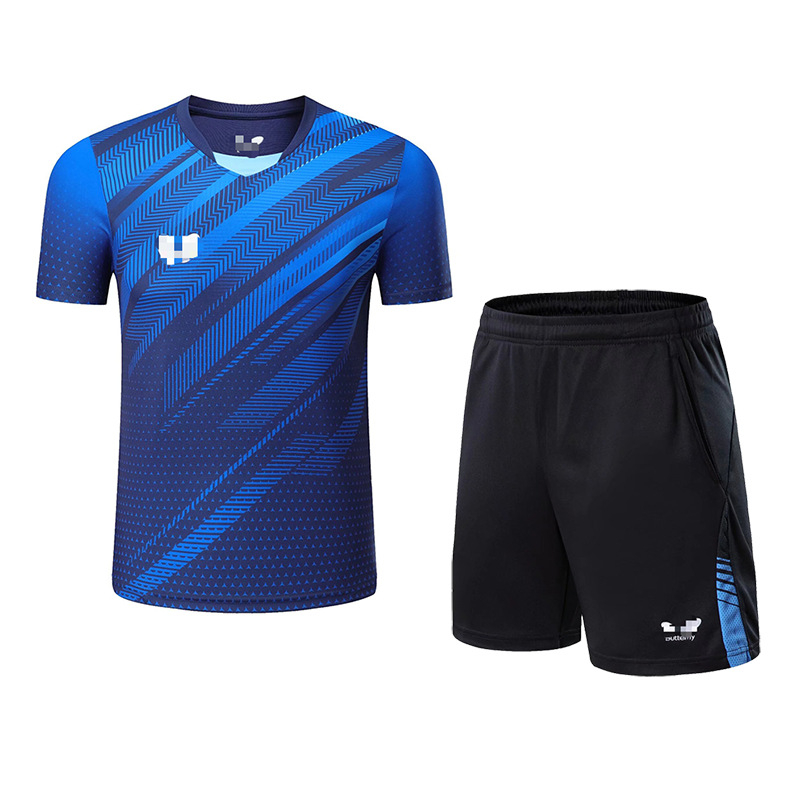 Set sportske odjeće za stolni tenis, unisex kratki rukav, brzo se suši, prozračan za trening i natjecanje, 100% poliester, podstava poliester, broj proizvoda 22013