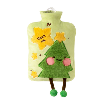 Tianhong PVC vízzel töltött melegítőpalack, 1800 ml, rajzolt stílusú plüss kézmelegítő