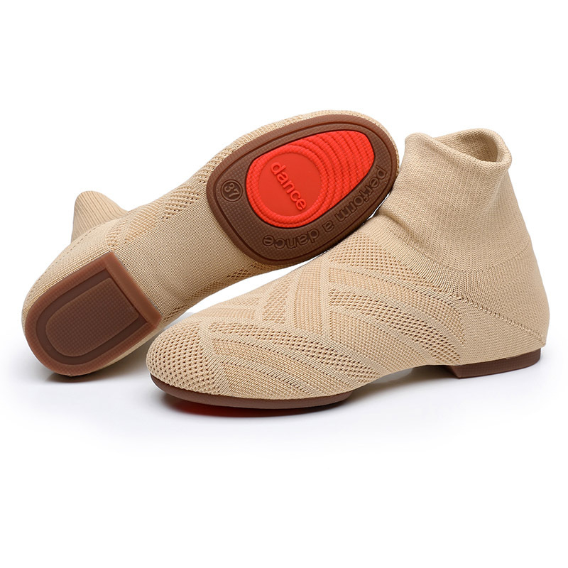 Γυναικεία παπούτσια Jazz χορού με ψηλό τακούνι – ανάπνευστη άνω επιφάνεια από δίχτυ, ελαφριά, στήριξη ισορροπίας, κατάλληλα για μπαλέτο