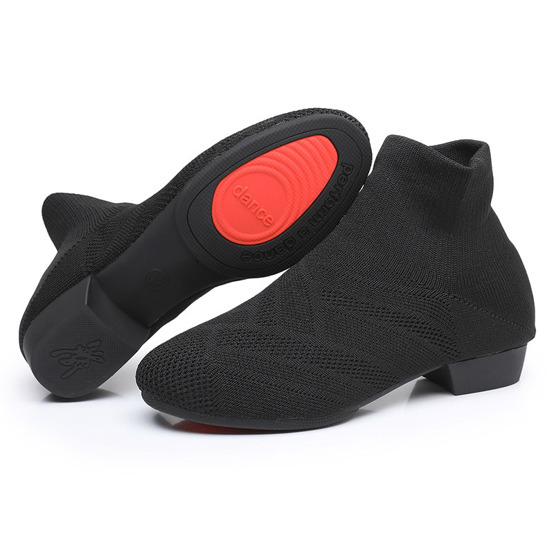 Γυναικεία παπούτσια Jazz χορού με ψηλό τακούνι – ανάπνευστη άνω επιφάνεια από δίχτυ, ελαφριά, στήριξη ισορροπίας, κατάλληλα για μπαλέτο