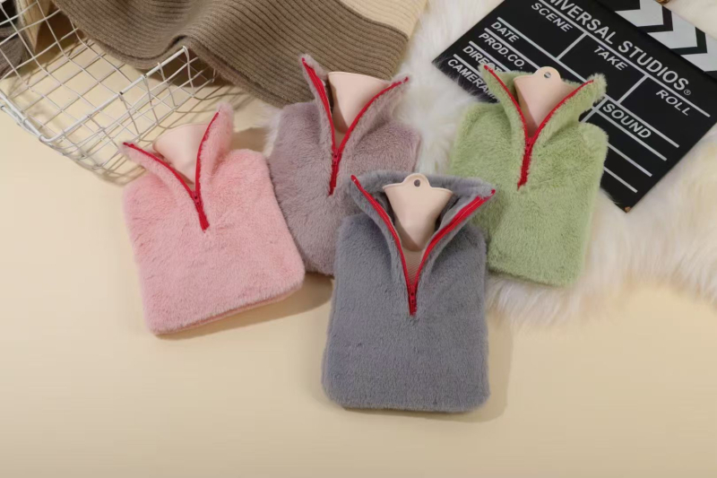 PVC melegvíz-töltő zsák, plüss hasmelegítő, modern minimalist stílus, kézre, lábra és derékra