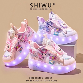 Rejtett négykerekű futócipő lányoknak — kihúzható görkorcsolya gyerekeknek, minden évszakban használható, felső rész: szövet, talp: gumi+phylon+TPU+PU