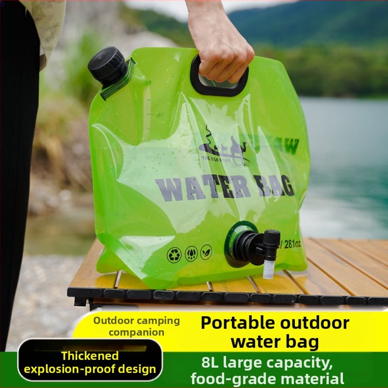 Τσάντα Νερού για Υπαίθρια Χρήση - Συμπτυγμένη, Φορητή, PE Υλικό, Αδιάβροχο Ύφασμα, Κατάλληλη για Πεζοπορία και Κατασκήνωση