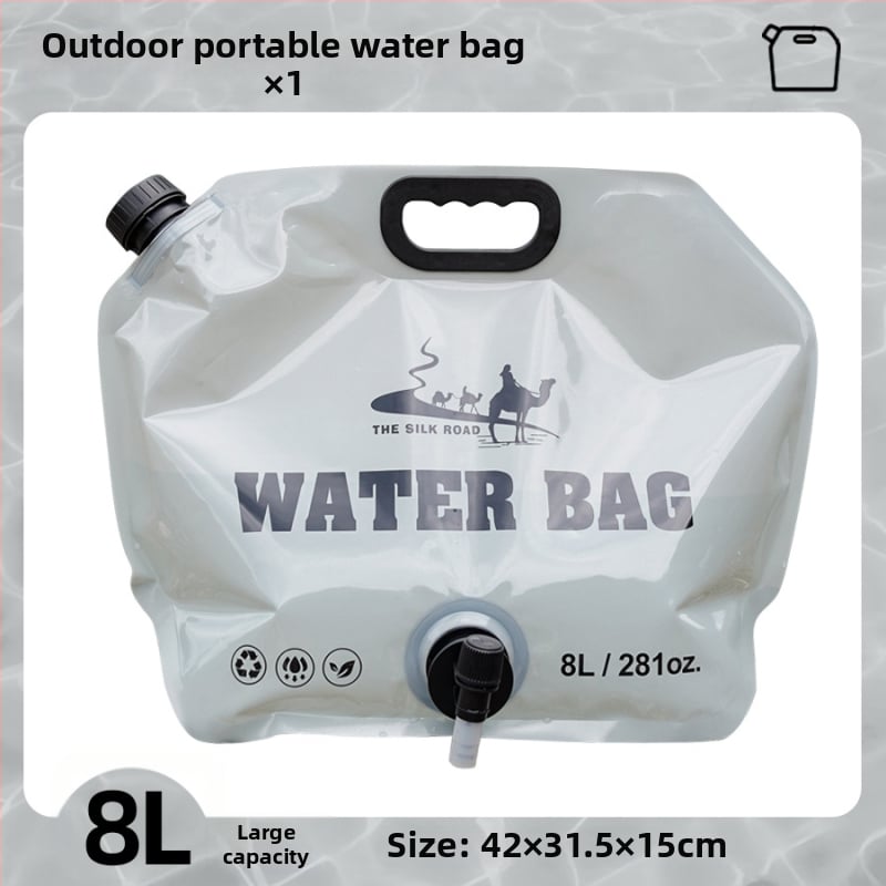Τσάντα Νερού για Υπαίθρια Χρήση - Συμπτυγμένη, Φορητή, PE Υλικό, Αδιάβροχο Ύφασμα, Κατάλληλη για Πεζοπορία και Κατασκήνωση