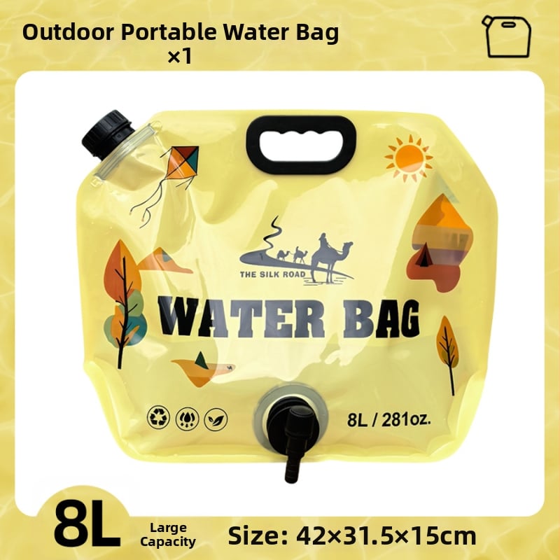 Τσάντα Νερού για Υπαίθρια Χρήση - Συμπτυγμένη, Φορητή, PE Υλικό, Αδιάβροχο Ύφασμα, Κατάλληλη για Πεζοπορία και Κατασκήνωση