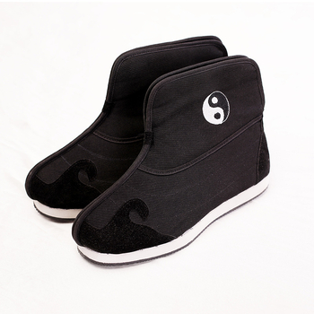 Pantofi Tai Chi din pânză — înalți, căptuți fleece, pantofi de antrenament indoor, pentru adulți unisex