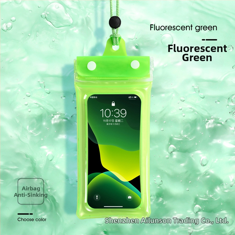 Airbag vodotesná taška na telefón s dotykovým displejom, PVC materiál, vhodná na potápanie, plávanie, rafting, fotografovanie pod vodou a vonkajšie použitie.