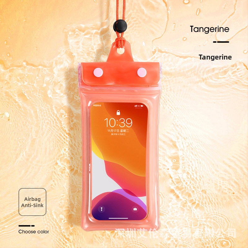 Airbag vodotesná taška na telefón s dotykovým displejom, PVC materiál, vhodná na potápanie, plávanie, rafting, fotografovanie pod vodou a vonkajšie použitie.