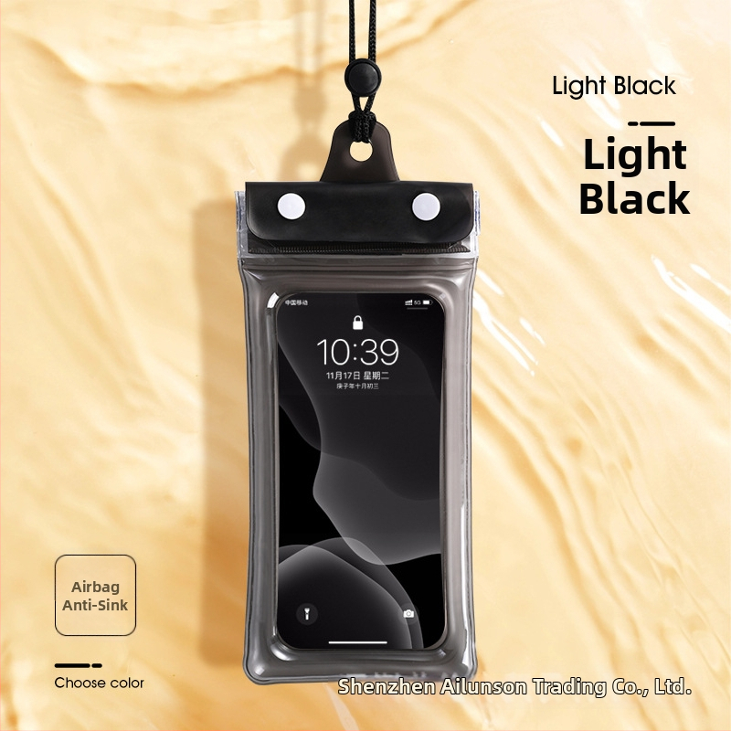 Airbag vodotesná taška na telefón s dotykovým displejom, PVC materiál, vhodná na potápanie, plávanie, rafting, fotografovanie pod vodou a vonkajšie použitie.