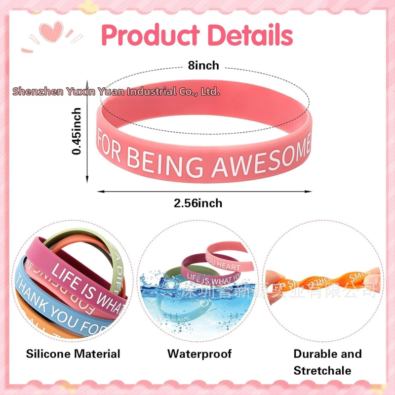 Silikónový náramok pre mužov aj ženy – textový dizajn s písmenami a číslami, športový, všestranný štýl, ideálny na cestovanie, festivaly a obchodné darčeky