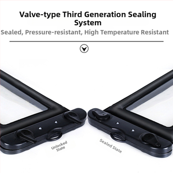 Vodotesný obal na telefón s airbagom a dotykovým displejom - uzavretý, určený na plávanie a fotografovanie na pláži (ABS+TPU)