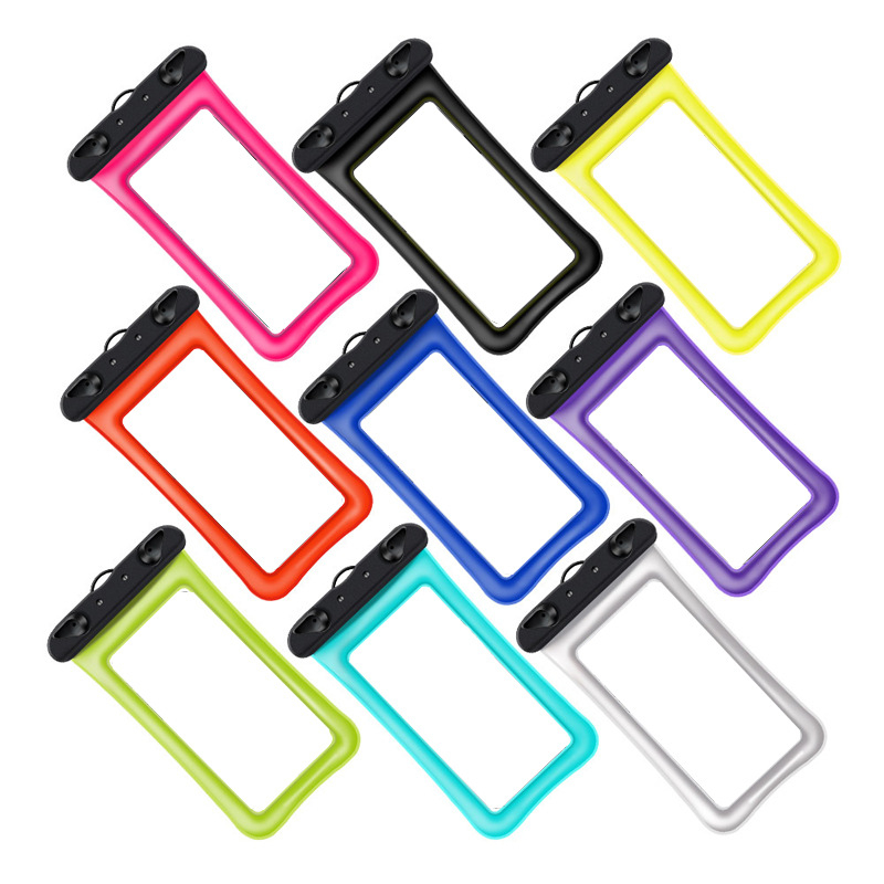 Vodootporna futrola za mobitel s zračnim jastukom i zaslonom na dodir - zatvoren za plivanje i fotografiranje na plaži (ABS+TPU)