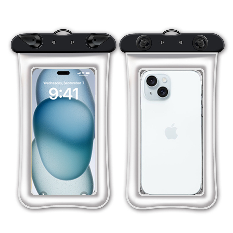 Vodootporna futrola za mobitel s zračnim jastukom i zaslonom na dodir - zatvoren za plivanje i fotografiranje na plaži (ABS+TPU)