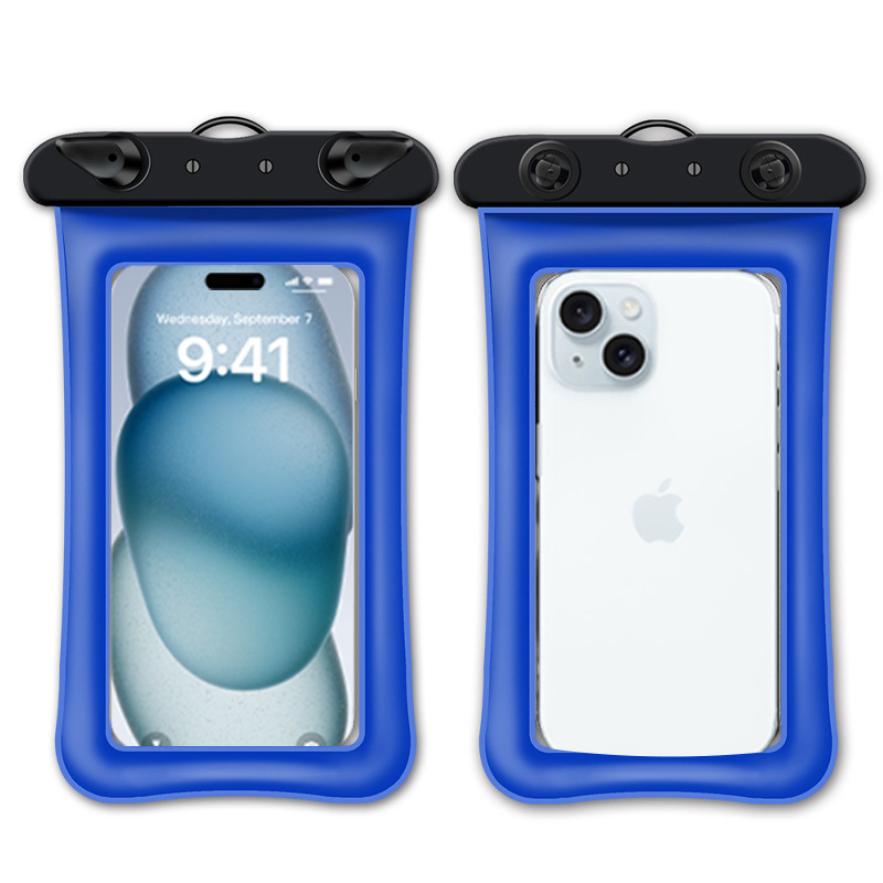 Vodootporna futrola za mobitel s zračnim jastukom i zaslonom na dodir - zatvoren za plivanje i fotografiranje na plaži (ABS+TPU)