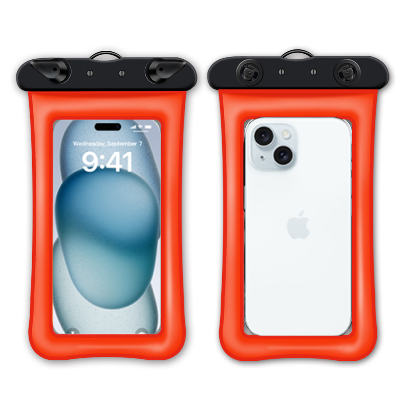 Vodootporna futrola za mobitel s zračnim jastukom i zaslonom na dodir - zatvoren za plivanje i fotografiranje na plaži (ABS+TPU)