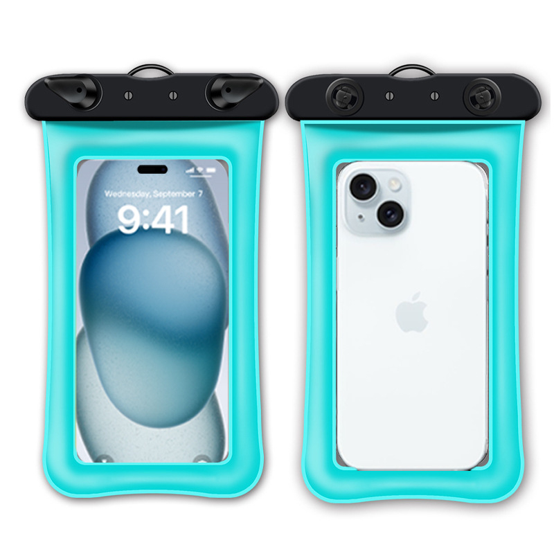 Vodootporna futrola za mobitel s zračnim jastukom i zaslonom na dodir - zatvoren za plivanje i fotografiranje na plaži (ABS+TPU)