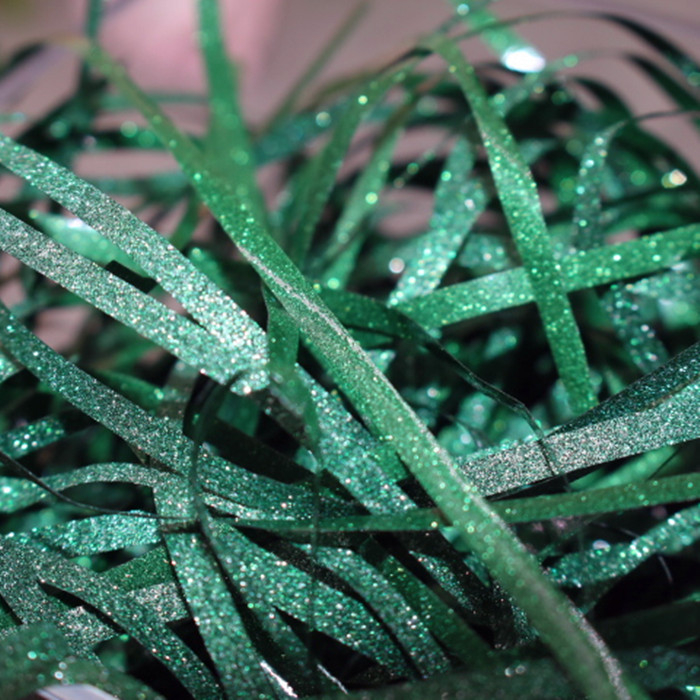 Подаръчна кутия от рафия с блестящ филм | Опаковка: PP пакет | Подходяща за подарък за рождени дни и сватби