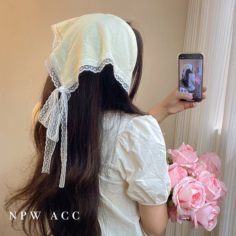 Аксесоар за глава: лента за коса от плат, ромбовидна форма, клетъчен модел